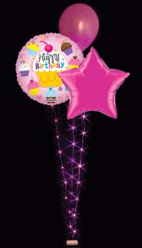 (image for) Pink Triple Set LED Light Garland