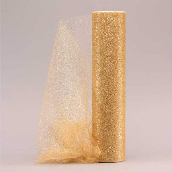 (image for) Gold Glitter Tulle 30cm x 23m
