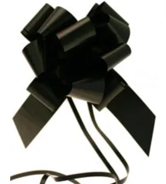 2 Inch Black Pull Bows x20