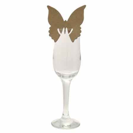 (image for) Gold Butterfly Place Cards x10