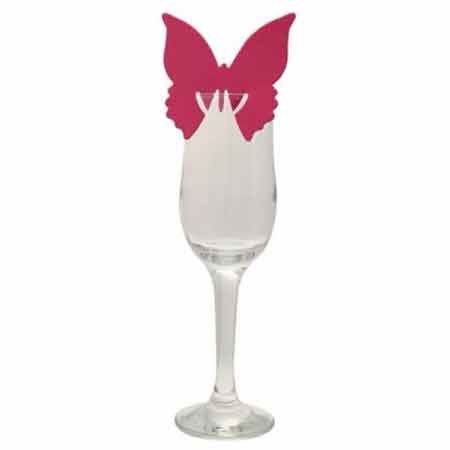Pink Butterfly Place Cards x10