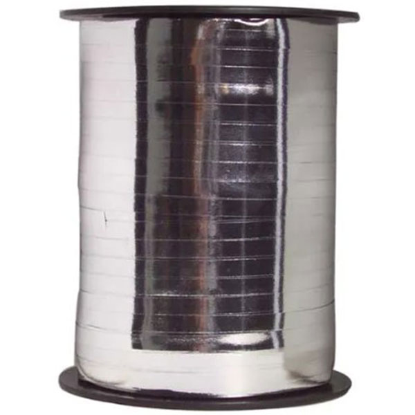 Metallic Silver Curling Ribbon 250m