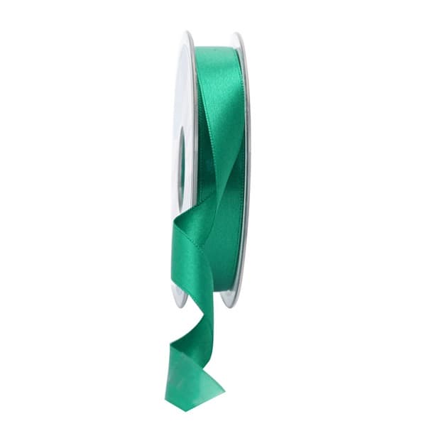 Emerald Double Faced Satin Ribbon 15mm x 20m