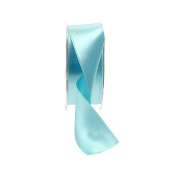 Light Blue Double Faced Satin Ribbon 38mm