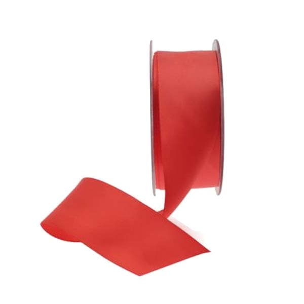 Bright Red Double Faced Satin Ribbon 38mm x 20m