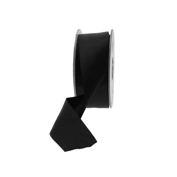 Pitch Black Double Faced Satin Ribbon 38mm x 20m