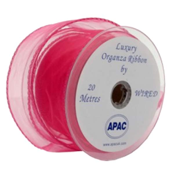 Shocking Pink Organza Ribbons