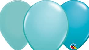 (image for) Aqua & Teal Solid Latex Balloons