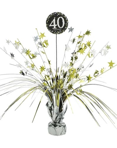 Gold Celebration 40th Centrepiece Spray 1pk