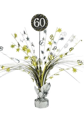 Gold Celebration 60th Centrepiece Spray 1pk