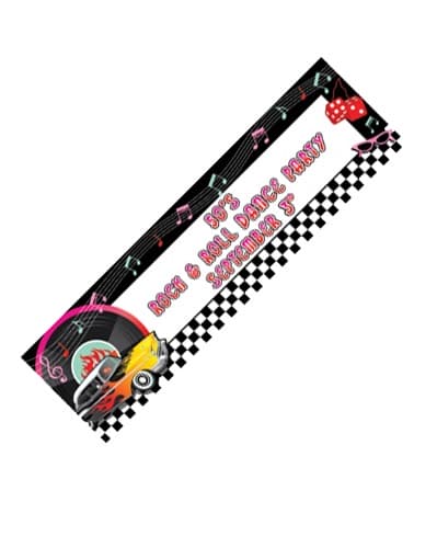 50s Classic Personalised Giant Bannner