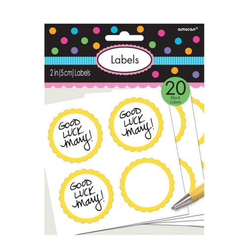(image for) Sun Yellow Scalloped Labels