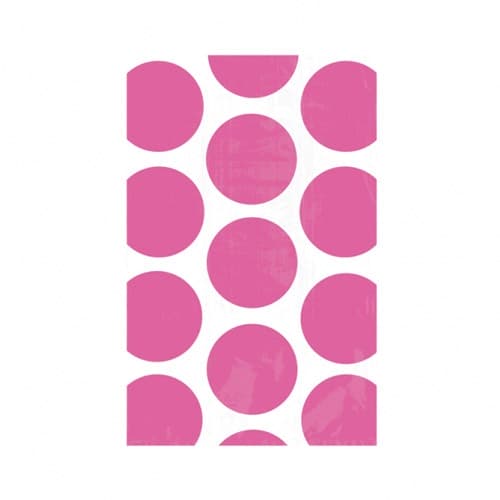 (image for) Bright Pink Candy Polka Dots Treat Bags x10