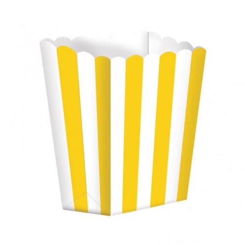 (image for) Sun Yellow Candy Buffet Popcorn Treat Boxes x5