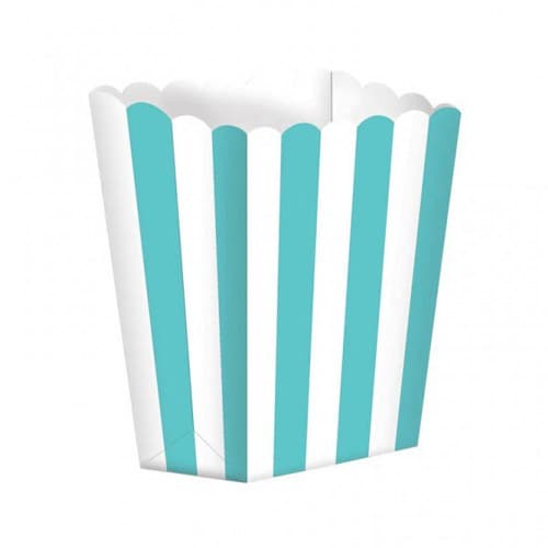(image for) Robin Egg Blue Candy Buffet Popcorn Treat Boxes x5