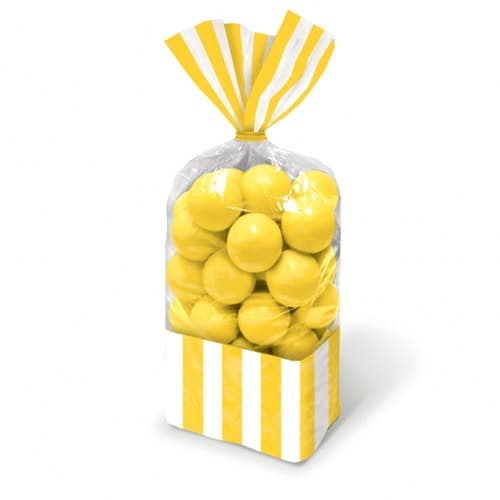 (image for) Sun Yellow Striped Party Bags x10