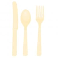 (image for) Vanilla Cream Assorted Cutlery 24pk