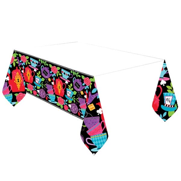Mad Tea Party Plastic Tablecover