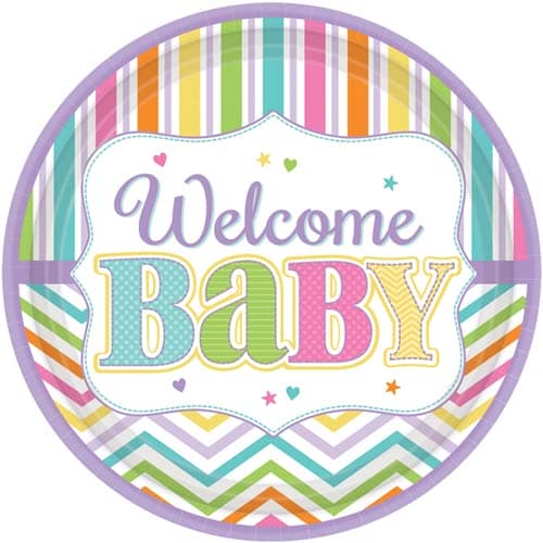 (image for) 18cm Baby Brights Paper Plates 18pk