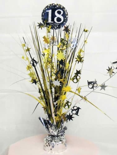 (image for) Gold Celebration 18th Centrepiece Spray 1pk