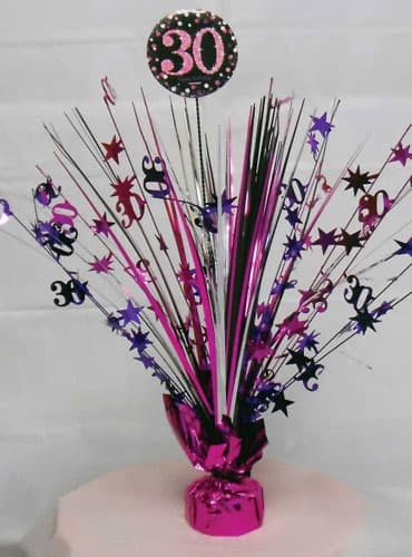 (image for) Pink Celebration 30th Centrepiece Spray 1pk