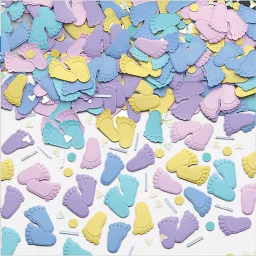 Embossed Pitter Patter Metallic Confetti