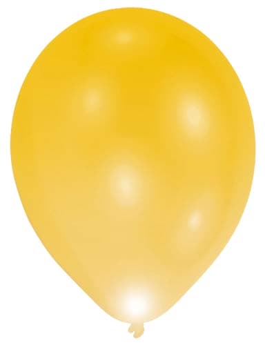 (image for) 11" Gold LED Light Balloons 5pk
