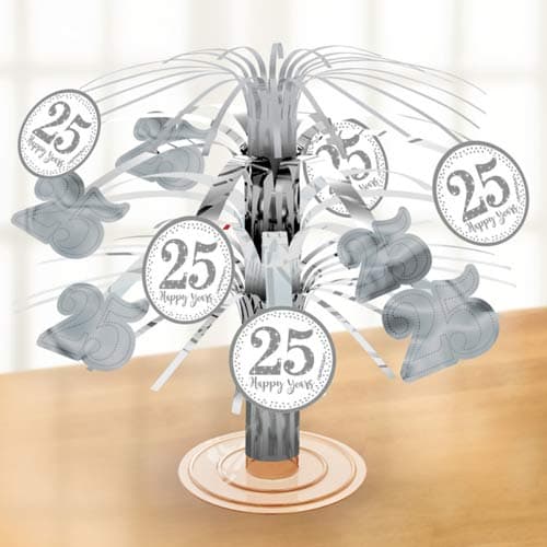 (image for) Silver 25th Anniversary Foil Centrepiece