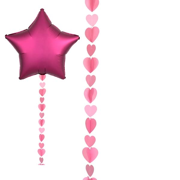 (image for) Pink Hearts Balloon Tails