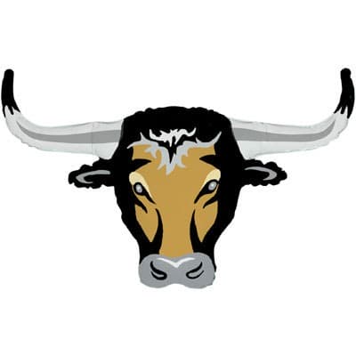 (image for) Long Horn Bull Shape Foil Balloons