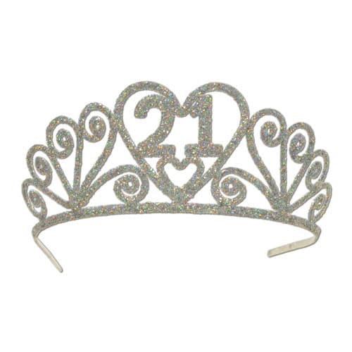 (image for) 21st Birthday Glitter Tiaras