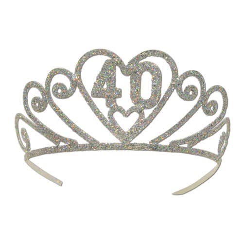 (image for) 40th Birthday Glitter Tiaras