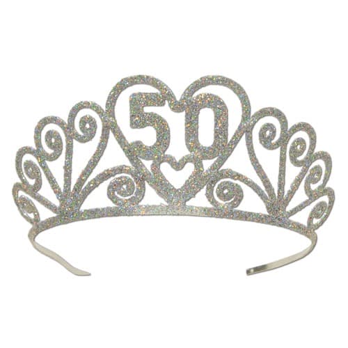 (image for) 50th Birthday Glitter Tiaras