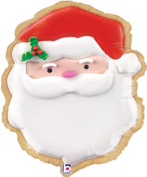 24" Santa Cookie Shape Supershape Balloons