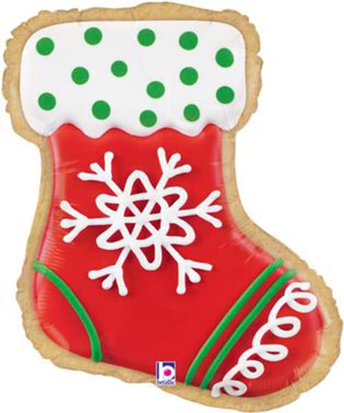 27" Stocking Cookie Supershape Foil Balloons