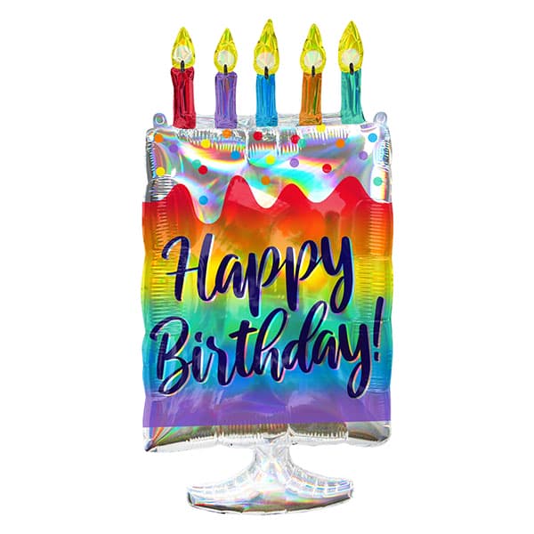 (image for) Iridescent Cake Supershape Balloons