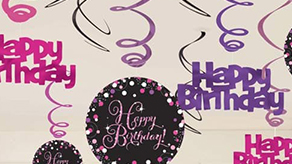 (image for) Birthday And Age Swirl Decorations