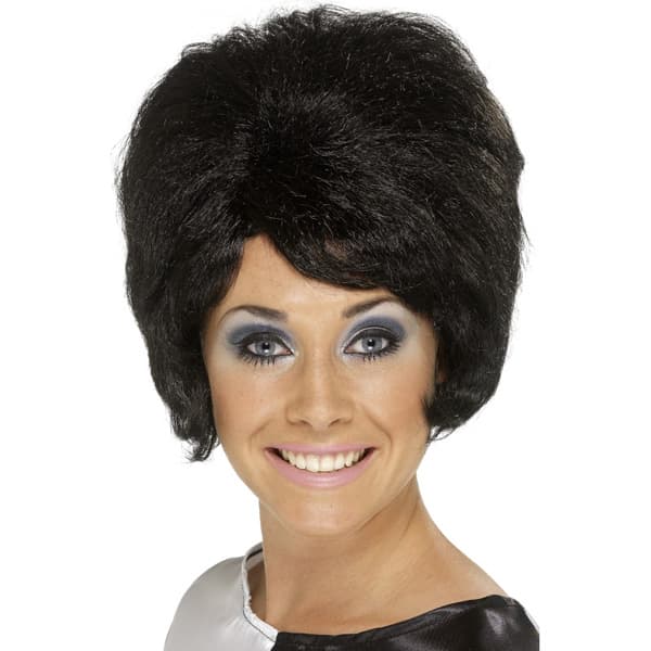60's Black Beehive Wigs