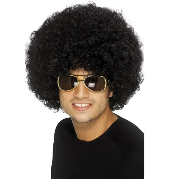 Black 70s Funky Afro Wigs