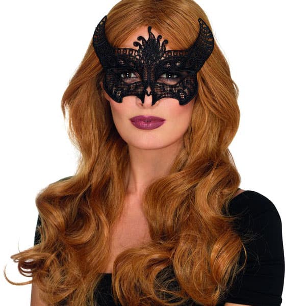 Black Lace Filigree Devil Masks