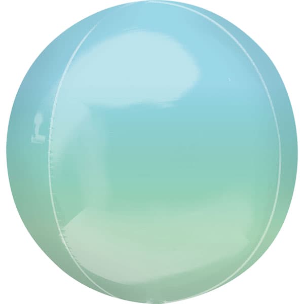 (image for) Blue & Green Ombre Orbz Foil Balloons
