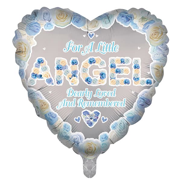 18" Blue For A Little Angel Foil Balloons