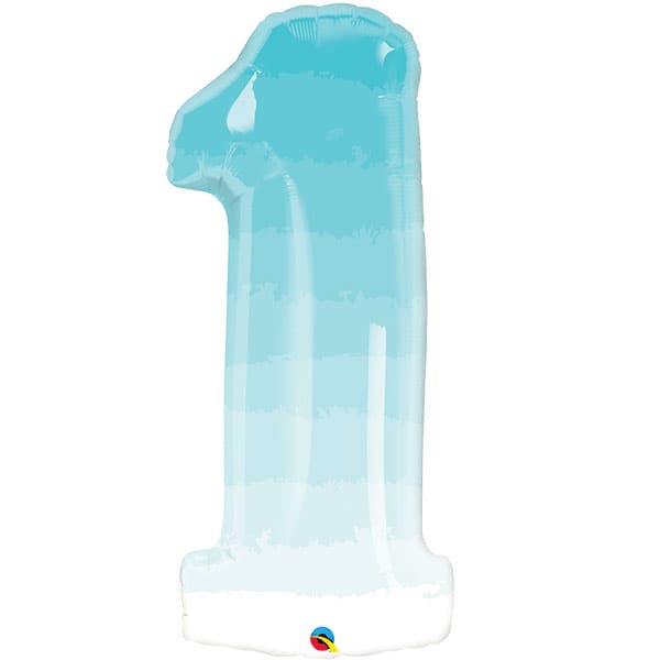 Qualatex Number 1 Blue Ombre Supershape Balloons