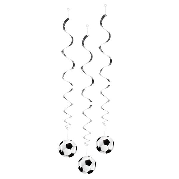 (image for) Football Swirl Decorations 3pk