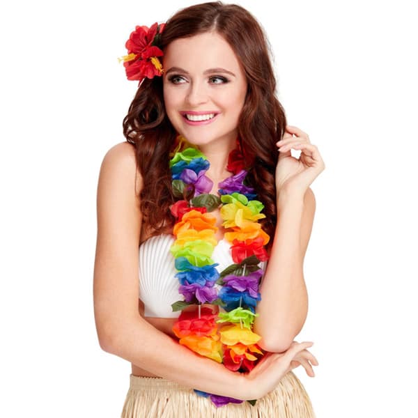 Bright Large Rainbow Lei