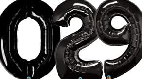 (image for) Black Number Balloons
