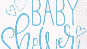 (image for) Blue Baby Shower Heart Theme