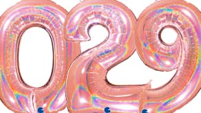 (image for) 40" Grabo Rose Gold Holographic Glitter