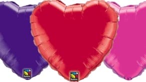 (image for) Foil heart balloons