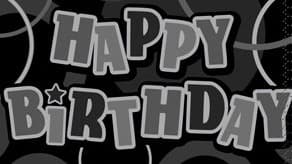 (image for) Happy Birthday Black Glitz